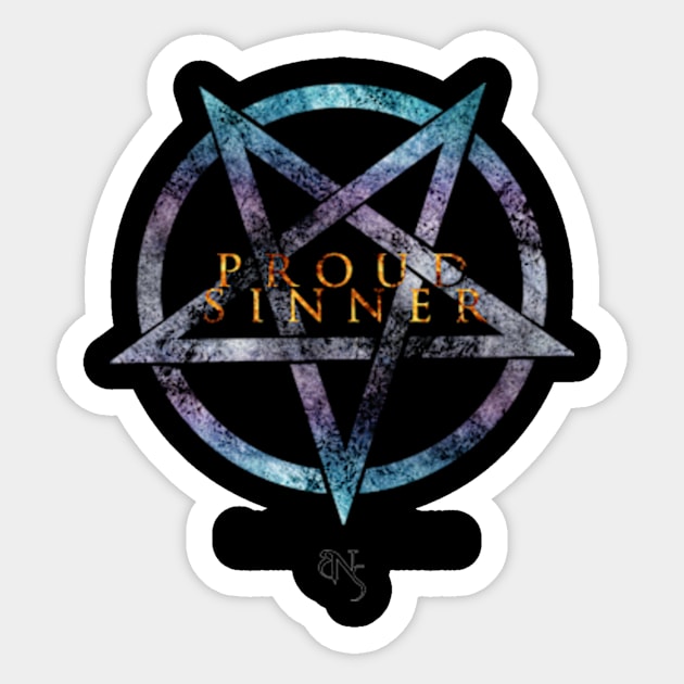 Proud Sinner (trans pride) Sticker by PrissBNS